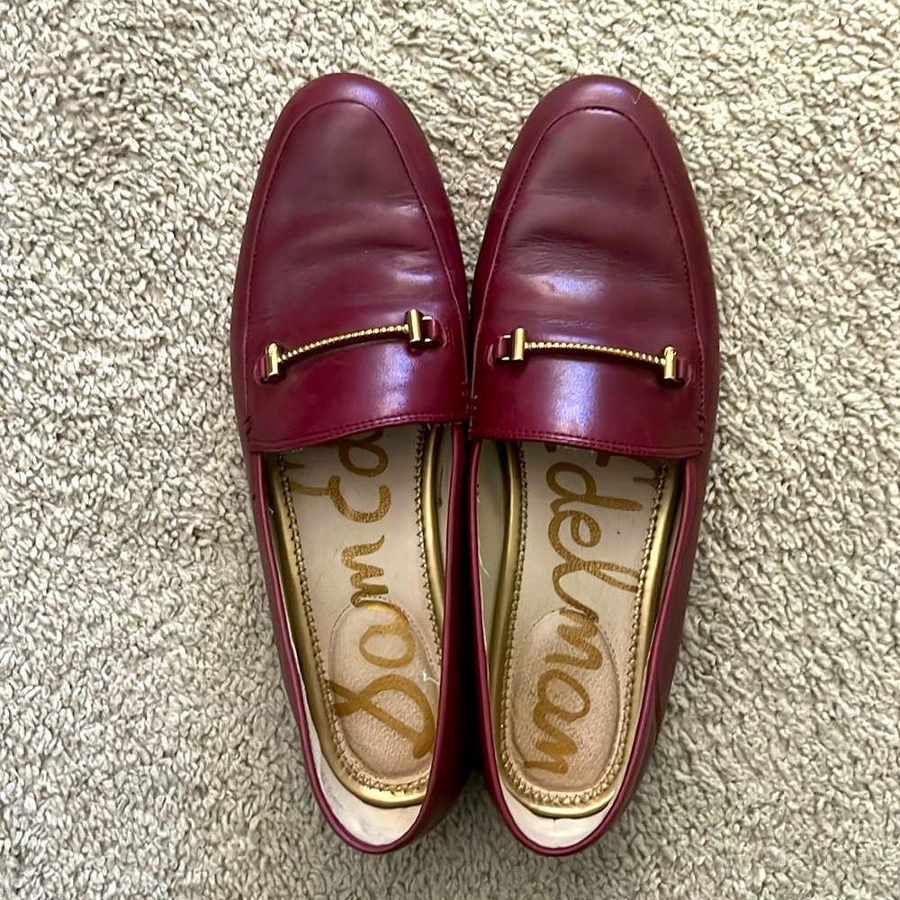 Sam Edelman | Lior Leather Loafer Beet Red Burgundy Size 9